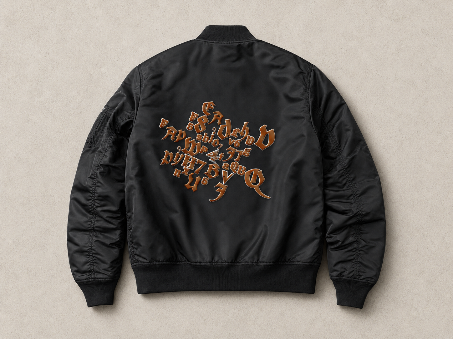 VOID Bomber — Orange, shown with its design-preview wallet-address artwork.